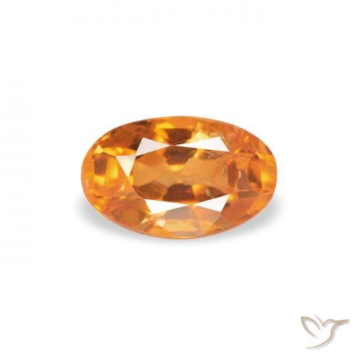 0.40ct Natürlicher Amber Orange Klinohumit, Oval, SI