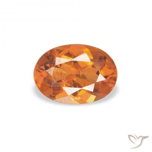 0.70ct Natürlicher Mittelorange Klinohumit, Oval, SI