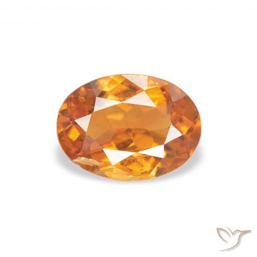 0.70ct Natürlicher Aprikose Orange Klinohumit, Oval, SI
