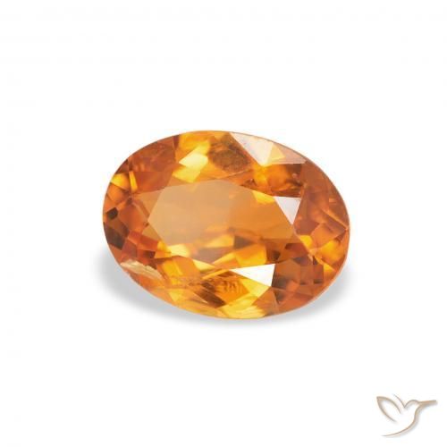 9,17 ctw natürlicher Aprikose Orange Klinohumit, Oval, SI