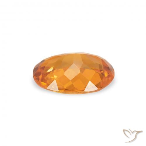 9,17 ctw natürlicher Aprikose Orange Klinohumit, Oval, SI