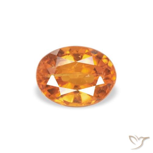 0.66ct Natürlicher Mittelorange Klinohumit, Oval, SI