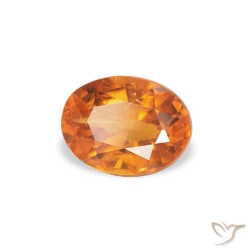 9,17 ctw natürlicher Mittelorange Klinohumit, Oval, SI
