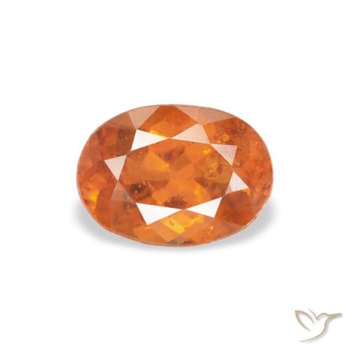 0.87ct Natürlicher tieforange Klinohumit, Oval, SI