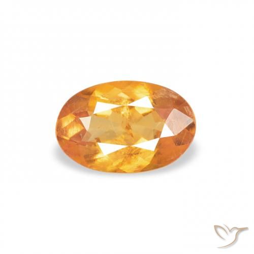 0.39ct Natürlicher Medium Light-Orange Klinohumit, Oval, SI