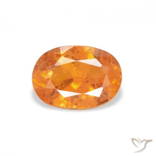 1.24ct Natürlicher hellorange Klinohumit, Oval, SI