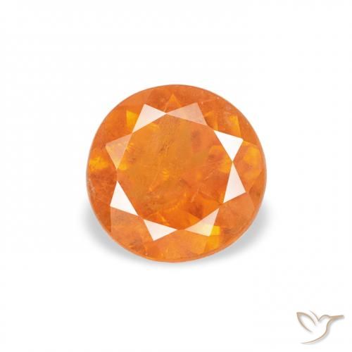 0.61ct Natürlicher rötlich-orange Klinohumit, Runden, SI