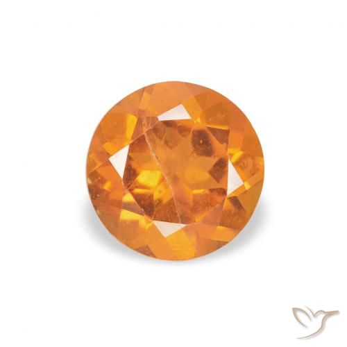 0.55ct Natürlicher Amber Orange Klinohumit, Runden, SI