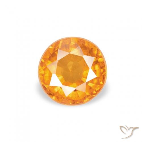 0.48ct Natürlicher Amber Orange Klinohumit, Runden, SI