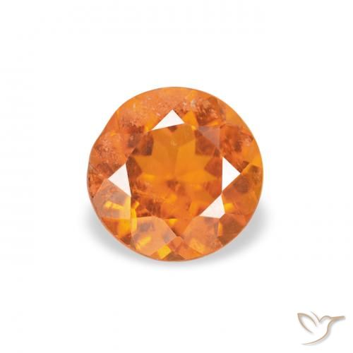 0.43ct Natürlicher rötlich-orange Klinohumit, Runden, SI