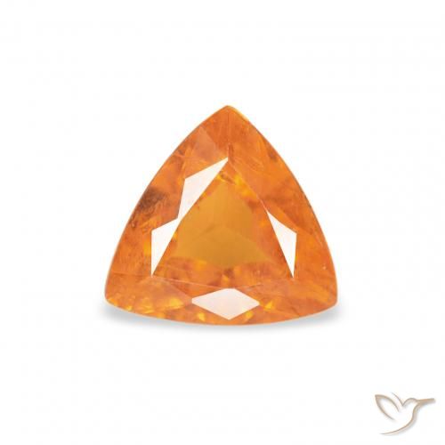 0.61ct Natürlicher Warme Aprikosenorange Klinohumit, Trillion, SI