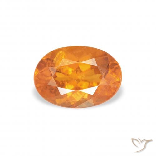 0.85ct Natürlicher Mittelorange Klinohumit, Oval, SI