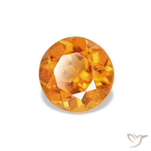 0,28 ctw natürlicher Leuchtendes Orange Clinohumit, Rundschliff, VS-SI