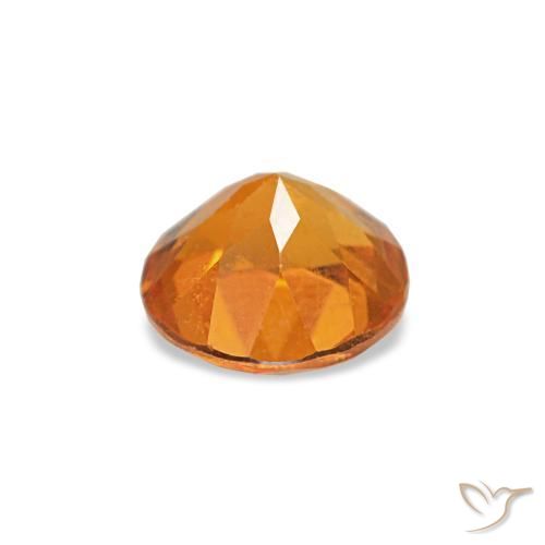 0,28 ctw natürlicher Leuchtendes Orange Clinohumit, Rundschliff, VS-SI