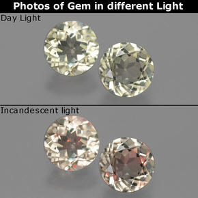  ct natürliche grün/rosa Farbwechselnder Diaspor-Edelsteine, Rund Schliff, VS