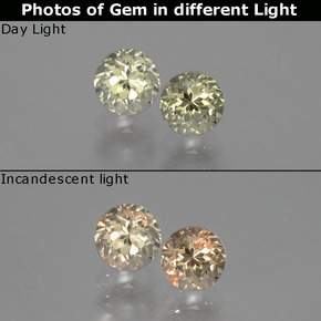  ct natürliche grün/rosa Farbwechselnder Diaspor-Edelsteine, Rund Schliff, VS