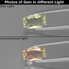 9,17 ctw natürlicher Grün zu Pink Farbwechselnder Diaspor, Kissenschliff, VVS-VS