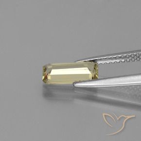 9,17 ctw natürlicher Warmes Gelb Farbwechselnder Diaspor, Smaragdschliff, VVS-VS