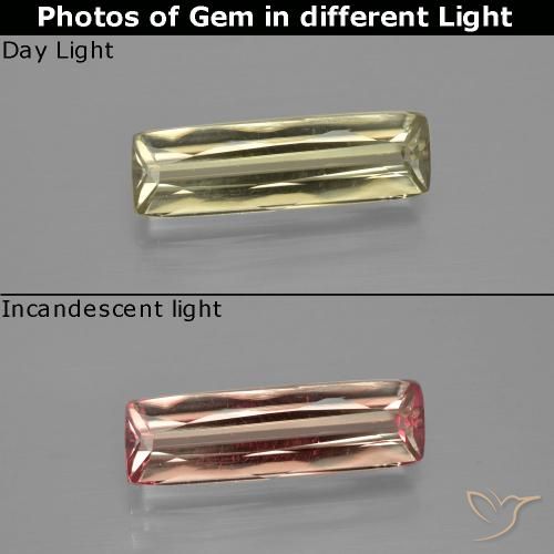 3.05ct Natürlicher Blasses Gelb Farbwechselnder Diaspor, Kissen, VVS-VS