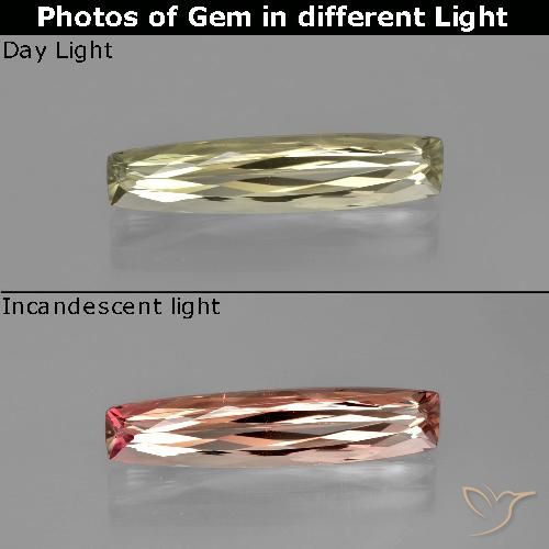 3.88ct Natürlicher Blasses Gelb Farbwechselnder Diaspor, Kissen, VS
