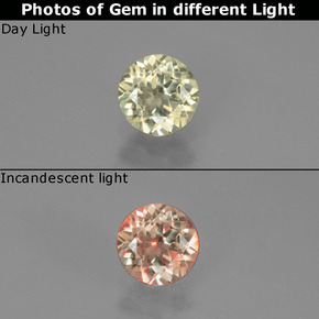 9,17 ctw natürlicher grün/rosa Farbwechselnder Diaspor, Rund Schliff, VS