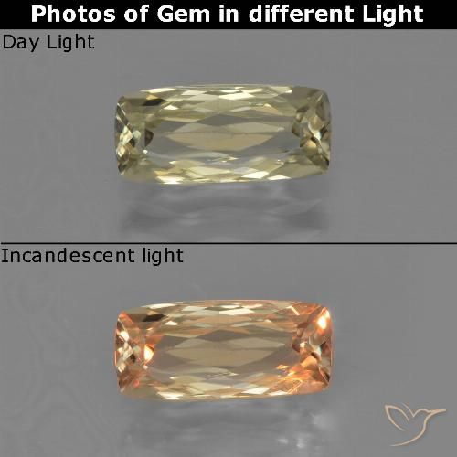 1.30ct Natürlicher Sanftes Gelb Farbwechselnder Diaspor, Kissen, VVS