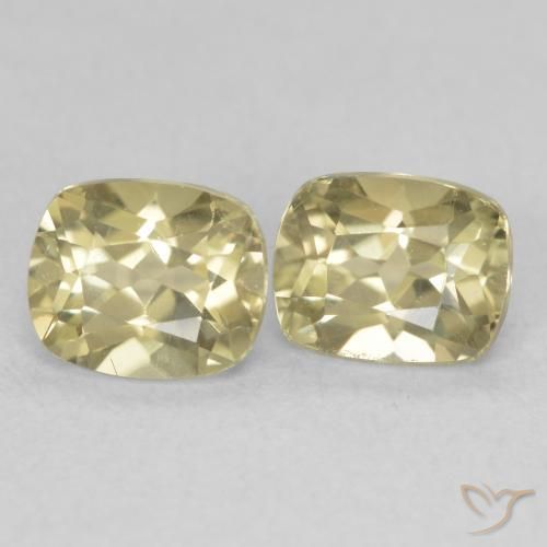 1.68 ct natürliche Sanftes Gelb Farbwechselnder Diaspor-Edelsteine, Kissen, VVS-VS