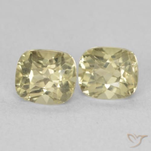 1.25 ct natürliche Sanftes Gelb Farbwechselnder Diaspor-Edelsteine, Kissen, VS