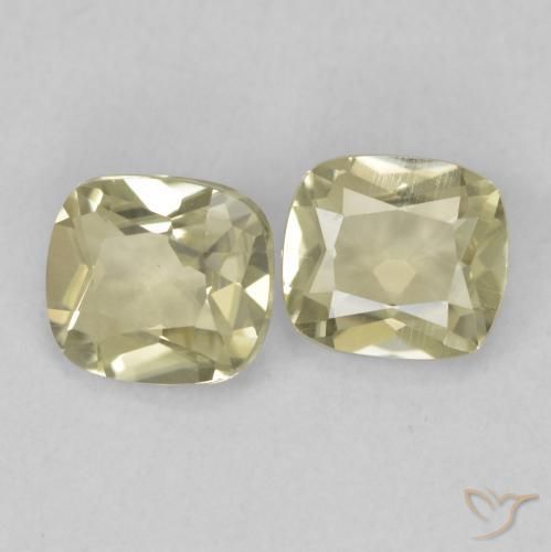 1.43 ct natürliche Sanftes Gelb Farbwechselnder Diaspor-Edelsteine, Kissen, VVS-VS