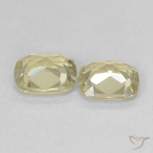 1.43 ct natürliche Sanftes Gelb Farbwechselnder Diaspor-Edelsteine, Kissen, VVS-VS
