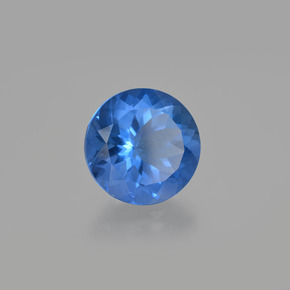 15,29 ctw natürlicher Intensives Marineblau Farbwechsel-Fluorit, Rund Schliff, VS