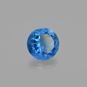 9,17 ctw natürlicher violett-blau Farbwechselnder Fluorit, Rund Schliff, VVS