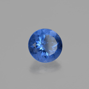 9,17 ctw natürlicher violett-blau Farbwechselnder Fluorit, Rund Schliff, VVS-VS