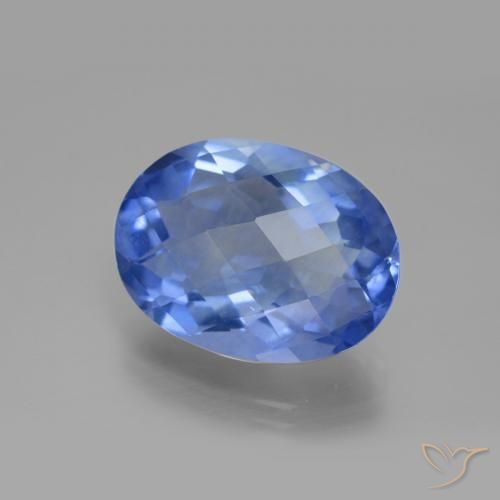 9,17 ctw natürlicher Hellblau Farbwechselnder Fluorit, Oval, VS