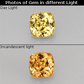 9,17 ctw natürlicher Grünlich-braun bis rot-rosa Farbwechselnder Granat, Kissenschliff, VVS-VS