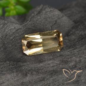 0,63 ctw natürlicher goldener Farbwechsel-Granat, Smaragdschliff, VVS-VS