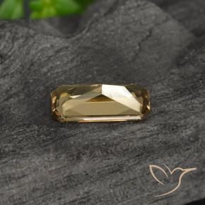 0,63 ctw natürlicher goldener Farbwechsel-Granat, Smaragdschliff, VVS-VS