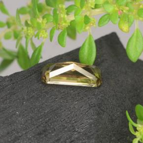 0,66 ctw natürlicher goldener Farbwechsel-Granat, Smaragdschliff, VVS-VS