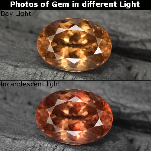 9,17 ctw natürlicher dunkelbraun Farbwechselnder Granat, Oval Schliff, VS-SI