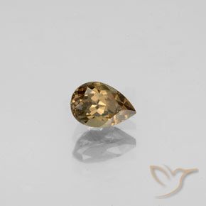 9,17 ctw natürlicher gold-braun Farbwechselnder Granat, Birnenform, VVS-VS