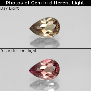 0,73 ctw natürlicher color-change Farbwechsel-Granat, Birnenform, VS