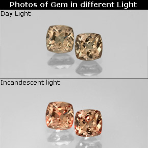  ct natürliche color-change Farbwechsel-Granat-Edelsteine, Kissenschliff, VVS-VS