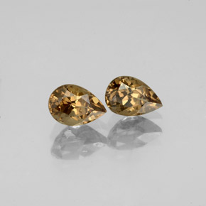 1.34 ct natürliche gold-braun Farbwechselnder Granat-Edelsteine, Birnenform, VVS-VS