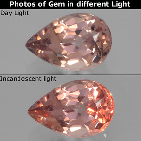 9,17 ctw natürlicher Mittelhellbraun Farbwechselnder Granat, Birnenform, VS
