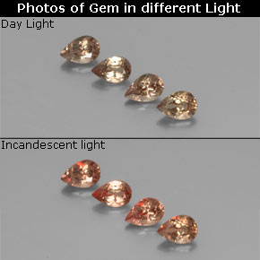  ct natürliche mehrfarbiger Farbwechsel-Granat-Edelsteine, Birnenform, VS