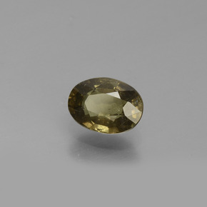 0,69 ctw natürlicher gelber Farbwechsel-Granat, Oval Schliff, VS