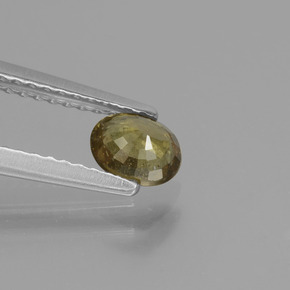 9,17 ctw natürlicher Mittel-Dunkelbraun Farbwechselnder Granat, Oval Schliff, VS