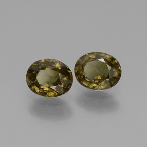  ct natürliche Grünlich-braun bis rot-rosa Farbwechselnder Granat-Edelsteine, Oval Schliff, VS-SI