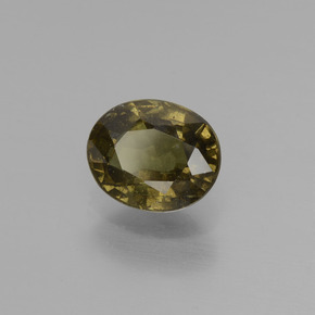 9,17 ctw natürlicher Grünlich-braun bis rot-rosa Farbwechselnder Granat, Oval Schliff, VS-SI