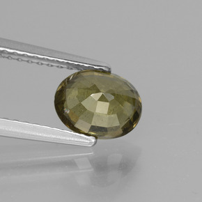 9,17 ctw natürlicher Grünlich-braun bis rot-rosa Farbwechselnder Granat, Oval Schliff, VS-SI